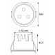 Foco empotrar LED fijo Redondo Ø61mm PUNT 8W 24º UGR15